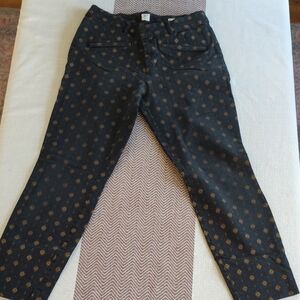 Gap Black and Gold Women's Curvy Skinny Ankle Dress Pants